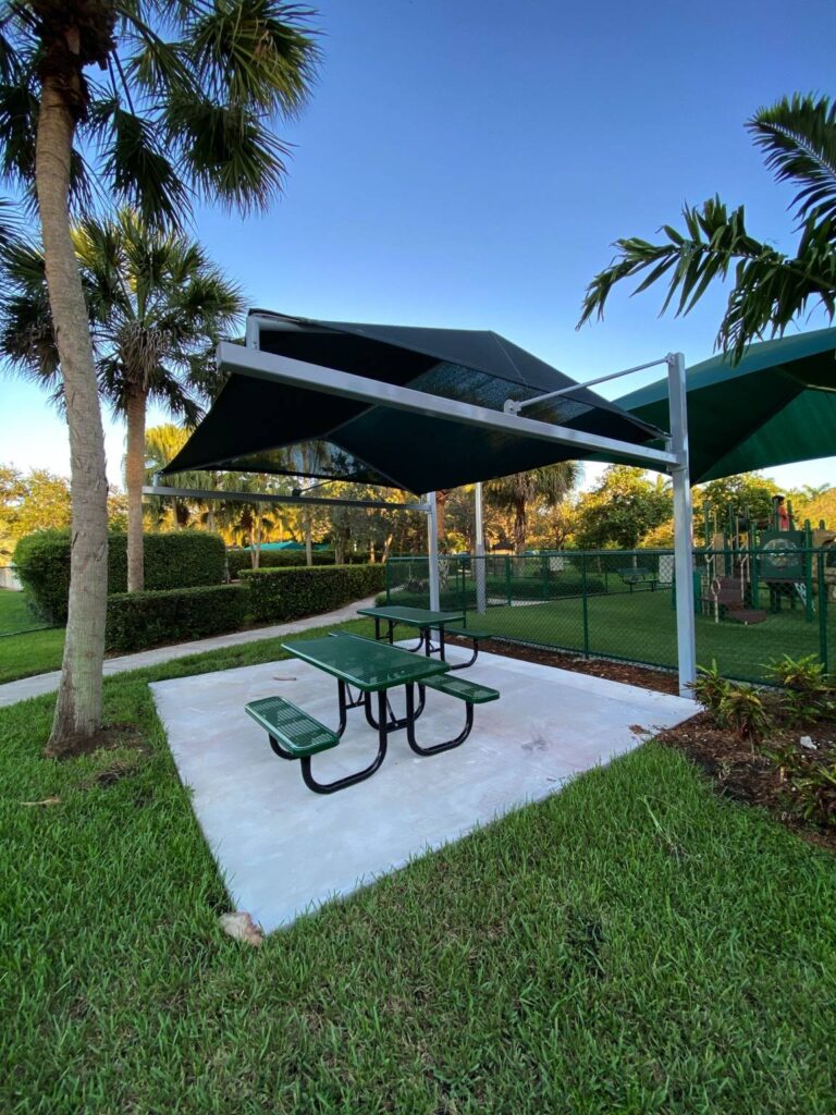 Custom shade structures installed by Dialux MIA