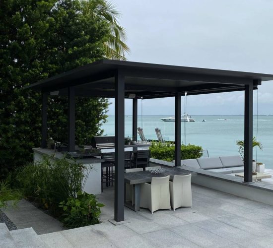 Dialux MIA custom awnings and gazebos for outdoor spaces