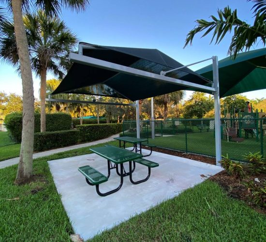Custom shade structures installed by Dialux MIA