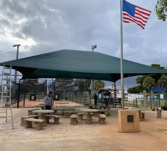 Custom shade structures installed by Dialux MIA