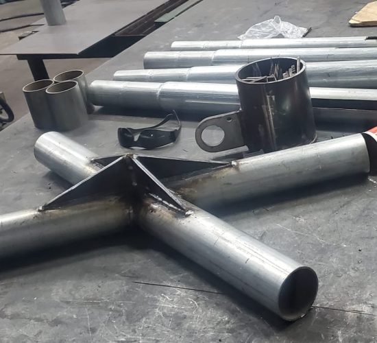 Dialux MIA custom steel fabrication and powder coated structures