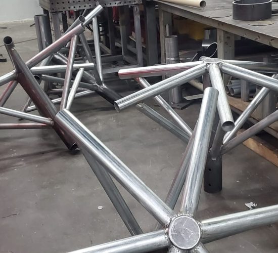 Dialux MIA custom steel fabrication and powder coated structures