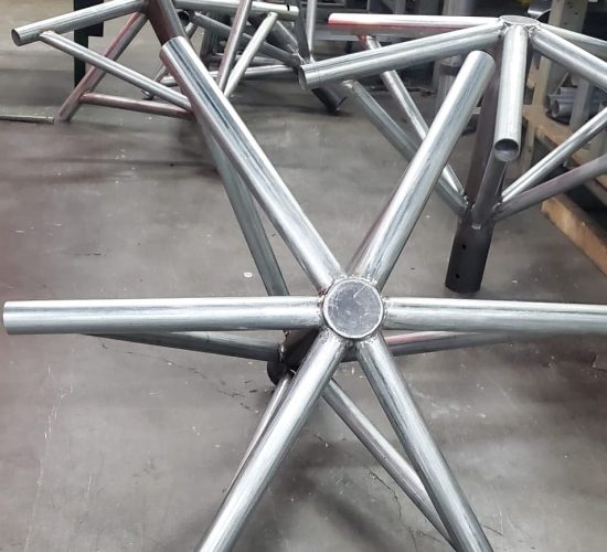 Dialux MIA custom steel fabrication and powder coated structures