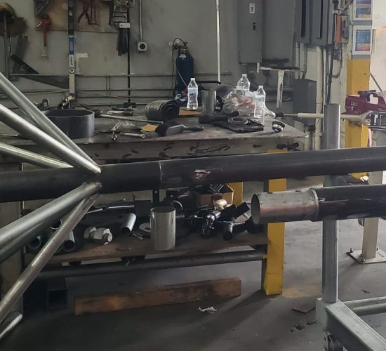 Dialux MIA custom steel fabrication and powder coated structures