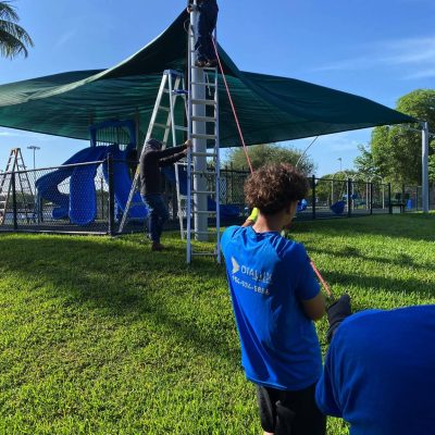 Hurricane-resistant shade structures by Dialux MIA