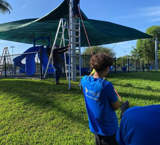 Hurricane-resistant shade structures by Dialux MIA