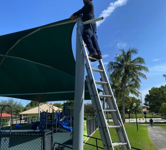 Hurricane-resistant shade structures by Dialux MIA
